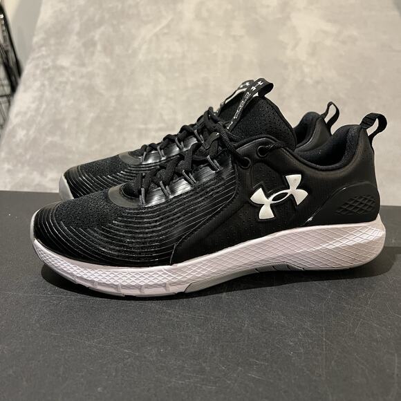 Under Armour Charged Commit Mens 10 Black White 3023703-001 Athletic Sneakers main image 5